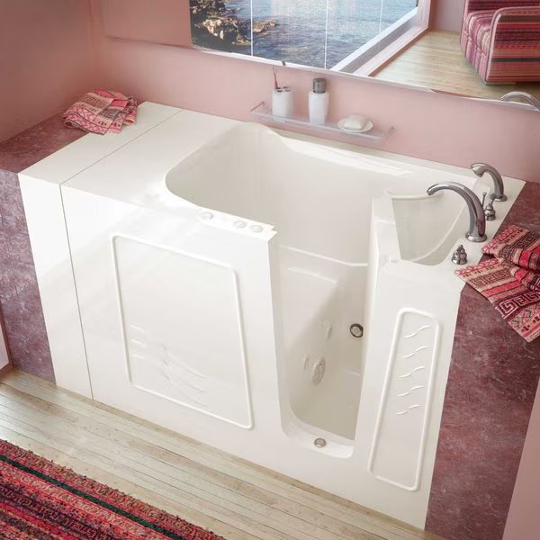 MediTub Walk-In 30 x 53 Right Drain Biscuit Whirlpool Walk-In Bathtub, Meditub, Mfr#: 3053RBH